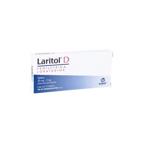 LARITOL D LORATADINA/FENILEFRINA 10 TAB 5MG/30MG