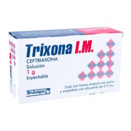 TRIXONA CEFTRIAXONA INY 1 AMP 1g