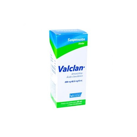 VALCLAN AMOXICILINA/ACIDO CLAVULANICO 60 ML 250MG/62.5MG