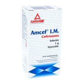 AMCEF CEFTRIAXONA INY 1 AMP 1GR