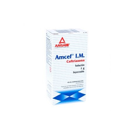 AMCEF CEFTRIAXONA INY 1 AMP 1GR