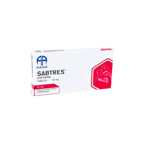 SABTRES CAPTOPRIL 30 TAB 25MG