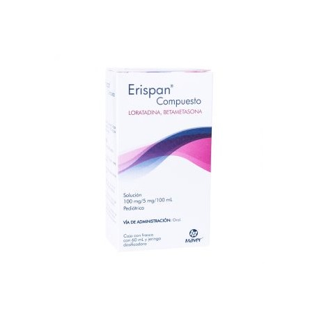 ERISPAN COMPUESTO LORATADINA/BETAMETASONA SOL 60 ML 100MG/5MG