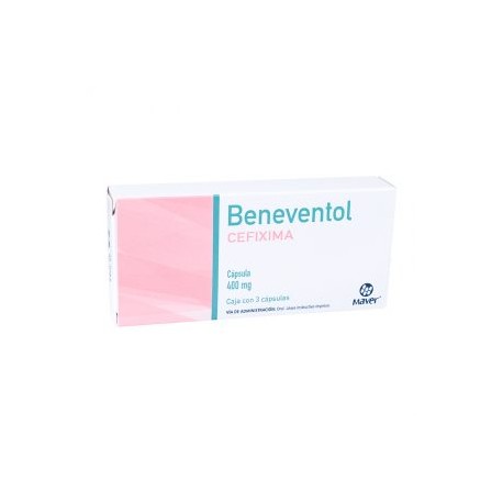 BENEVENTOL CEFIXIMA 3 CAP 400MG